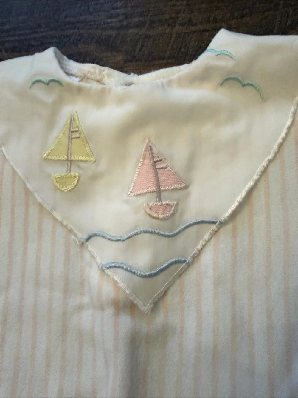 Vintage Baby Girl Sailboat Onesie